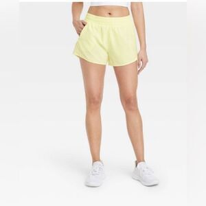 All in Motion Women's 3.5" Shorts Size L or XL NWT Neon Yellow